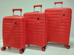 Набор из 3-х чемоданов , полипропилен,  MIRONPAN 11181 Красный