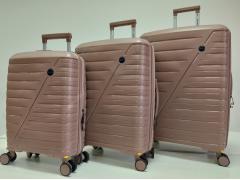 Набор из 3-х чемоданов , полипропилен,  MIRONPAN 11181 Бежевый