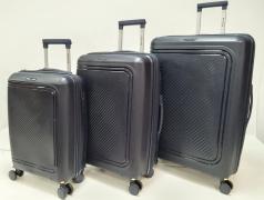 Набор из 3-х чемоданов с расширением 11182 Темно-синий