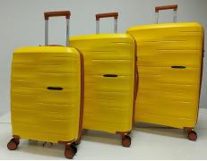Набор из 3-х чемоданов , полипропилен,  MIRONPAN 11183 Желтый