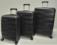 Набор из 3-х чемоданов , полипропилен,  MIRONPAN 11183 Черный