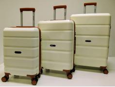 Набор из 3-х чемоданов 11192 Молочный