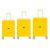  Набор из 3 чемоданов с расширением арт.11193 Желтый