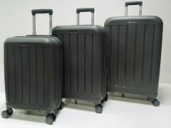 Набор из 3-х чемоданов с расширением 11197-2 Темно-серый