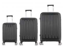 Набор из 3-х чемоданов с расширением 11197-2 Черный