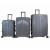  Набор из 3 чемоданов с расширением 11272 Серый
