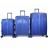 Набор из 3-х чемоданов с расширением 11272 Темно-синий