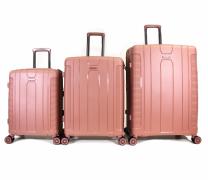 Набор из 3-х чемоданов с расширением 11273  Пудра