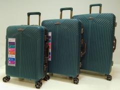 Комплект из 3-х чемоданов, полипропилен, алюминий, 11276 Синий