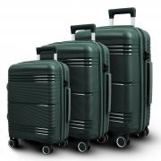 Чемодан (комплект из 3-х) УЦЕНКА 11362 Темно-зеленый