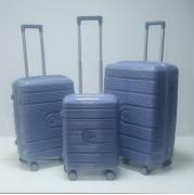 Набор из 3-х чемоданов с расширением 23101 Серо-голубой