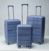 Набор из 3-х чемоданов с расширением 23102 Серо-голубой