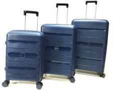 Набор из 3-х чемоданов с расширением 23102 Темно-синий