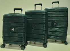 Набор из 3-х чемоданов с расширением 23101 Темно-зеленый