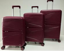 Набор из 3-х чемоданов с расширением 23103 Бордовый