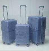 Набор из 3-х чемоданов с расширением 23103 Серо-голубой