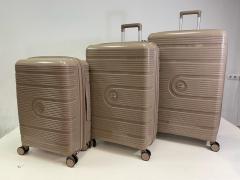 Набор из 3-х чемоданов с расширением 23105 Светло-серый