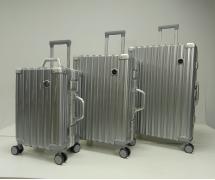 Набор из 3-х чемоданов, композит, алюминий, MIRONPAN  32401 Серебро
