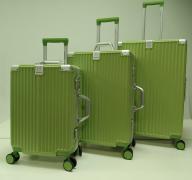 Набор из 3-х чемоданов, композит, алюминий, MIRONPAN  32408 Зеленый