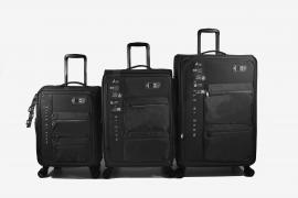 Чемодан ,комплект из 3-х , текстиль, 50124 Черный