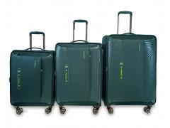 Чемодан, комплект из 3 -х , текстиль,  50157-1 Бирюзовый
