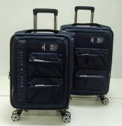 Чемодан (комплект из 2-х) , текстиль,  50159-2 19/21 дюйм Темно-синий