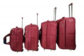 Дорожная сумка на колесах (комплект из 4-х) арт. 67017 Бордовый