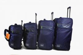 Дорожная сумка на колесах (комплект из 4-х) арт. 67020 Темно-синий