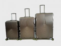  Набор из 3 чемоданов, композит, 77062-1 с расширением Коричневый